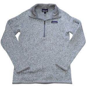 Patagonia Women Better Sweater Gray 1/4 Zip Up Fleece. Sz. XS